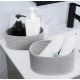 Generic Cotton 8x3 Inch Round 2 Set Bedside Organizer With Out Lid (Gray) Generic Cotton 8x3 Inch Round 2 Set Bedside Organizer With Out Lid (Gray)