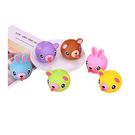 Generic Pack Of 5 Rubber-PVC Animal Faces Squishy Squeeze Stress Balls (Multicolor) Generic Pack Of 5 Rubber-PVC Animal Faces Squishy Squeeze Stress Balls (Multicolor)