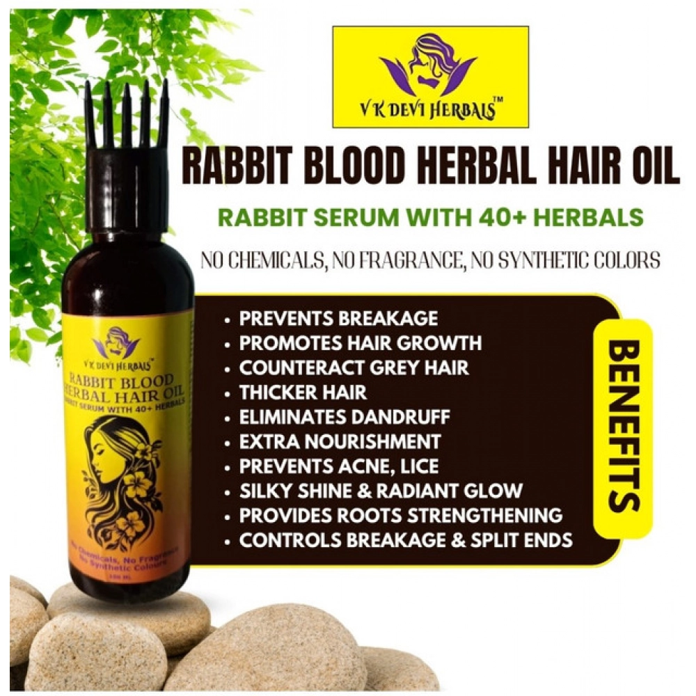 Generic Devi Herbels Rabbit Blood Herbal 100 ML Hair Oil - Men's And Women's Hair Growth Oil Generic Devi Herbels Rabbit Blood Herbal 100 ML Hair Oil - Men's And Women's Hair Growth Oil