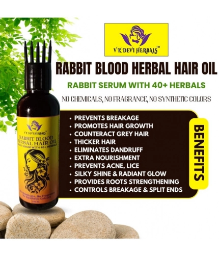 Generic Devi Herbels Rabbit Blood Herbal 100 ML Hair Oil - Men's And Women's Hair Growth Oil
