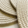 Generic Cotton Dining Table Round Placemat Mats Set of 4 (Beige-White) Generic Cotton Dining Table Round Placemat Mats Set of 4 (Beige-White)