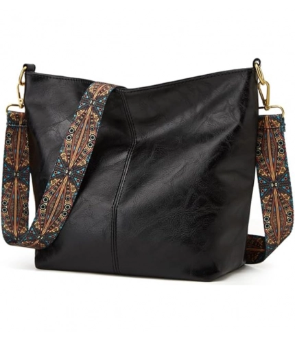 Generic Women's PU Leather Zipper Handbag (Black)