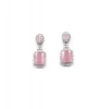 Generic Women's Brass Silver Plated Drop Earrings (Pink) Generic Women's Brass Silver Plated Drop Earrings (Pink)