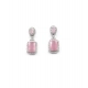 Generic Women's Brass Silver Plated Drop Earrings (Pink) Generic Women's Brass Silver Plated Drop Earrings (Pink)