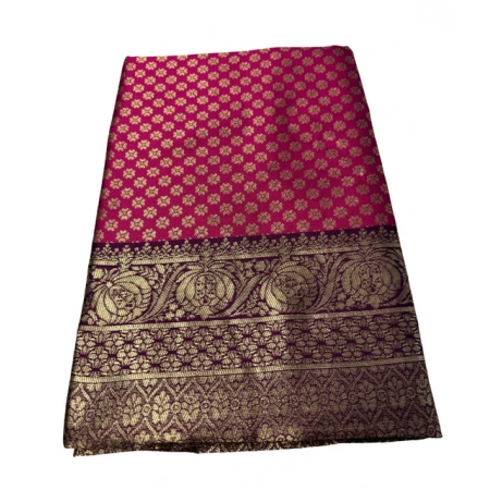 Generic Women's Jacquard Printed Saree With Unstitched Blouse 5.5Mtr (Pink) Generic Women's Jacquard Printed Saree With Unstitched Blouse 5.5Mtr (Pink)