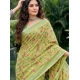 Generic Women's Linen Floral Embroidered Saree With Unstitched Blouse 5.5Mtr (Light Green) Generic Women's Linen Floral Embroidered Saree With Unstitched Blouse 5.5Mtr (Light Green)