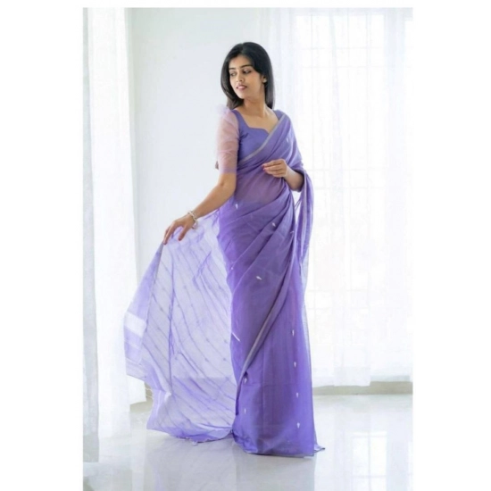 Generic Women's Soft Litchi Silk Jacquard Work Saree With Unstitched Blouse 5.5Mtr (Purple) Generic Women's Soft Litchi Silk Jacquard Work Saree With Unstitched Blouse 5.5Mtr (Purple)