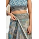 Generic Women's Faux Linen Abstract Print Ready to wear Saree With Unstitched Blouse 5.5Mtr (Grey) Generic Women's Faux Linen Abstract Print Ready to wear Saree With Unstitched Blouse 5.5Mtr (Grey)