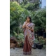 Generic Women's Faux_Tussar Geometric_Print Saree With Unstitched Blouse 5.5Mtr (Coffee) Generic Women's Faux_Tussar Geometric_Print Saree With Unstitched Blouse 5.5Mtr (Coffee)