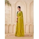 Generic Women's Digital Printed  Georgette Saree With Unstitched Blouse (Yellow, 5-6 Mtrs)