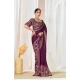 Generic Women's Crepe Printed Saree With Unstitched Blouse 5.5Mtr (Wine) Generic Women's Crepe Printed Saree With Unstitched Blouse 5.5Mtr (Wine)