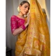 Generic Women's Soft Litchi Silk Jacquard Work Saree With Unstitched Blouse 5.5Mtr (Mustard Yellow) Generic Women's Soft Litchi Silk Jacquard Work Saree With Unstitched Blouse 5.5Mtr (Mustard Yellow)