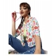 Generic Women's Polyester Floral 3-4th Sleeves Shrug (Multicolor) Generic Women's Polyester Floral 3-4th Sleeves Shrug (Multicolor)