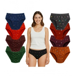 Generic Pack of_9 Women's Cotton Printed Hipster Panty (Multicolor)