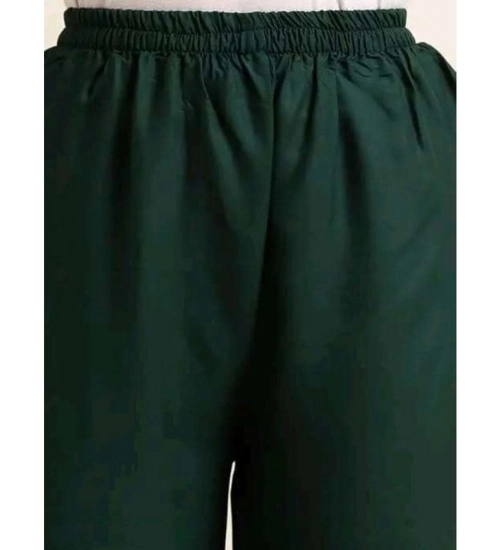 Generic Women's Casual Rayon Solid Ankle Length Palazzo (Green, Free Size)