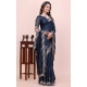 Generic Women's Georgette Embroidered Saree With Unstitched Blouse 5.5Mtr (Navy Blue) Generic Women's Georgette Embroidered Saree With Unstitched Blouse 5.5Mtr (Navy Blue)