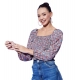 Generic Women's Polyester Floral Long Sleeves Top (Multicolor) Generic Women's Polyester Floral Long Sleeves Top (Multicolor)
