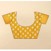 Generic Women's Cotton Blend Printed Saree With Unstitched Blouse 5.5Mtr (Yellow)