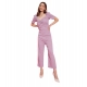 Generic Women's Polyester Lycra Solid Puff Sleeve Jumpsuit (Lavender) Generic Women's Polyester Lycra Solid Puff Sleeve Jumpsuit (Lavender)