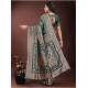 Generic Women's Silk Printed Saree With Unstitched Blouse 5.5Mtr (Green)
