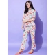 Generic Women's Polyester Floral 3-4th Sleeve Co-Ord Set (Multicolor) Generic Women's Polyester Floral 3-4th Sleeve Co-Ord Set (Multicolor)