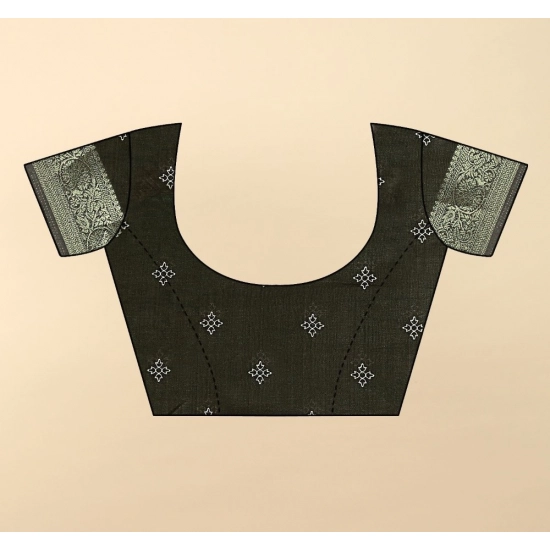 Generic Women's Cotton Blend Printed Saree With Unstitched Blouse 5.5Mtr (Black) Generic Women's Cotton Blend Printed Saree With Unstitched Blouse 5.5Mtr (Black)