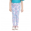 Generic Girl's Cotton Lycra Floral Elasticated Jeggings (White-Turquoise Blue) Generic Girl's Cotton Lycra Floral Elasticated Jeggings (White-Turquoise Blue)