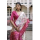 Generic Women's Faux_Tussar Floral Jal With Patola Print Saree With Unstitched Blouse 5.5Mtr (Pink) Generic Women's Faux_Tussar Floral Jal With Patola Print Saree With Unstitched Blouse 5.5Mtr (Pink)