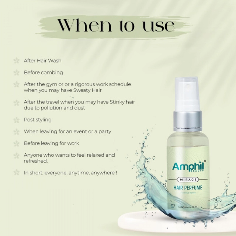 Generic Amphil beauty Mirage Unisex Hair perfume 60 ml | Alcohol Free | Water Based | Paraben Free