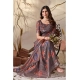Generic Women's Faux_Linen Printed Saree With Unstitched Blouse 5.5Mtr (Light_Brown)