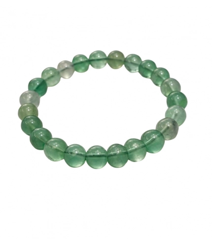 Generic Natural Crystal 8mm Fluorite Bracelet  (Green)