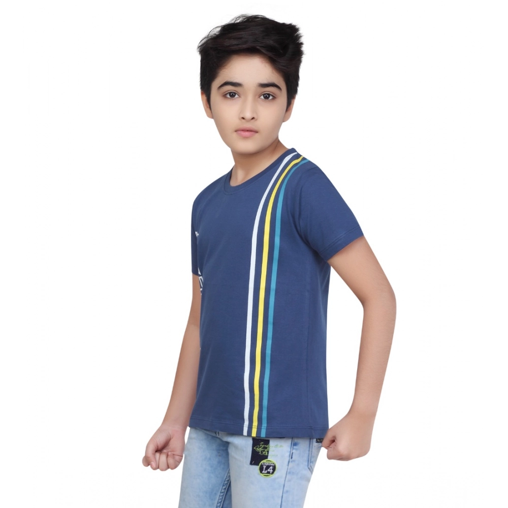 Generic Boy's Cotton Grapic Printed Round Neck T-Shirt (Blue) Generic Boy's Cotton Grapic Printed Round Neck T-Shirt (Blue)