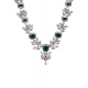 Generic Women's Brass Silver Plated Necklace set (Green) Generic Women's Brass Silver Plated Necklace set (Green)