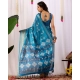 Generic Women's Faux_Banarasi_Silk Woven Saree With Unstitched Blouse 5.5Mtr (Turquoise)