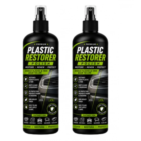 Generic Pack of 2 Plastic Restorer Polish Liquid Spray Bottles 100 ML Generic Pack of 2 Plastic Restorer Polish Liquid Spray Bottles 100 ML