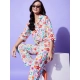 Generic Women's Polyester Floral 3-4th Sleeve Co-Ord Set (Multicolor) Generic Women's Polyester Floral 3-4th Sleeve Co-Ord Set (Multicolor)