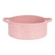 Generic Cotton 8x3 Inch Round Bedside Organizer With Out Lid (Pink)