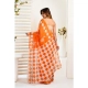 Generic Women's Faux_Linen Printed Ready-to-Wear Saree With Unstitched Blouse 5.5 Mtr (Orange) Generic Women's Faux_Linen Printed Ready-to-Wear Saree With Unstitched Blouse 5.5 Mtr (Orange)