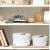 Generic Cotton 3 Pcs Set Roti Box Storage Basket With Lid (White)