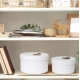 Generic Cotton 3 Pcs Set Roti Box Storage Basket With Lid (White) Generic Cotton 3 Pcs Set Roti Box Storage Basket With Lid (White)