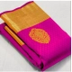 Generic Women's Soft Lichi Silk Printed Saree With Unstitched Blouse 5.5Mtr (Pink)