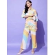 Generic Women's Polyester Colour Blocking 3-4th Sleeve Co-Ord Set (Multicolor) Generic Women's Polyester Colour Blocking 3-4th Sleeve Co-Ord Set (Multicolor)