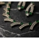 Generic Women's Brass Silver Plated Necklace set (Green) Generic Women's Brass Silver Plated Necklace set (Green)