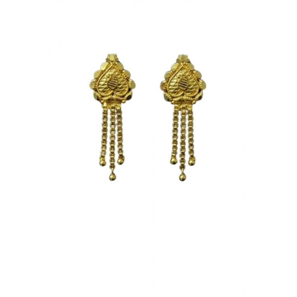 Generic Women's Pack of_2 Brass Gold-Plated Earrings (Gold) Generic Women's Pack of_2 Brass Gold-Plated Earrings (Gold)