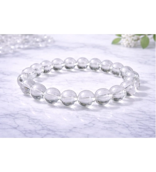 Generic Natural Crystal 8mm Clear Quartz Bracelet (White) Generic Natural Crystal 8mm Clear Quartz Bracelet (White)