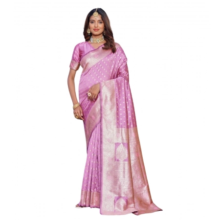 Generic Women's Jacquard Printed Saree With Unstitched Blouse 5.5Mtr (Lavender) Generic Women's Jacquard Printed Saree With Unstitched Blouse 5.5Mtr (Lavender)