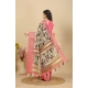 Generic Women's Cotton Silk Floral Printed Saree With Unstitched Blouse 5.5Mtr (Black)