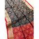 Generic Women's Raw Silk Ikkat Saree With Unstitched Blouse 5.5Mtr (Black) Generic Women's Raw Silk Ikkat Saree With Unstitched Blouse 5.5Mtr (Black)