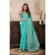 Generic Women's Faux Linen Leaf Print Ready to wear Saree With Unstitched Blouse 5.5Mtr (SeaGreen) Generic Women's Faux Linen Leaf Print Ready to wear Saree With Unstitched Blouse 5.5Mtr (SeaGreen)