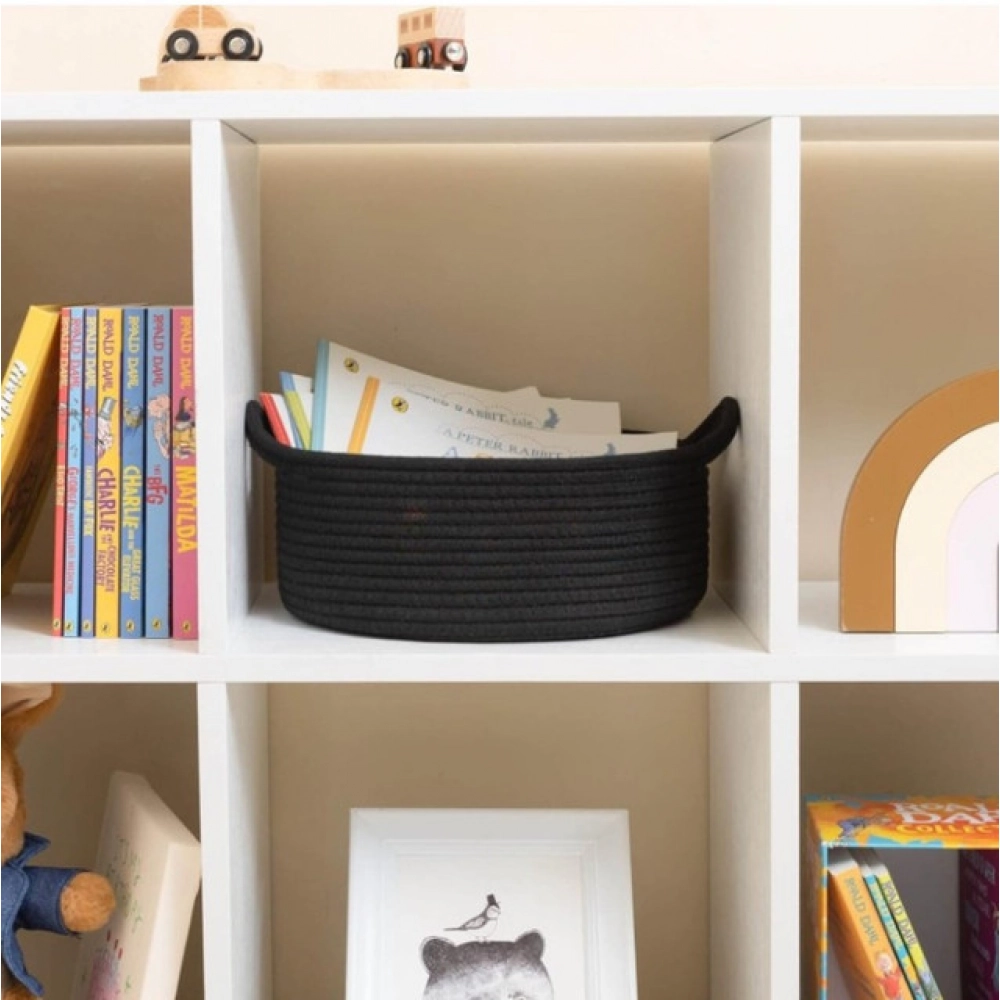 Generic Cotton 8x3 Inch Round Bedside Organizer With Out Lid (Black) Generic Cotton 8x3 Inch Round Bedside Organizer With Out Lid (Black)